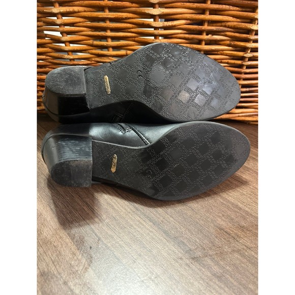 Vionic | Trinity Upright Leather Buckle Heeled Ankle Booties sz 7 - Picture 5 of 5